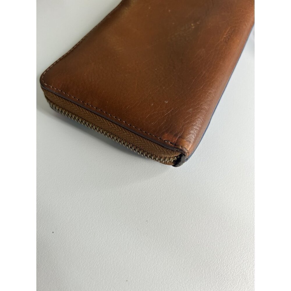 Fossil Caroline Leather Chevron Colorful Zip Around RFID Wallet - Picture 8 of 10